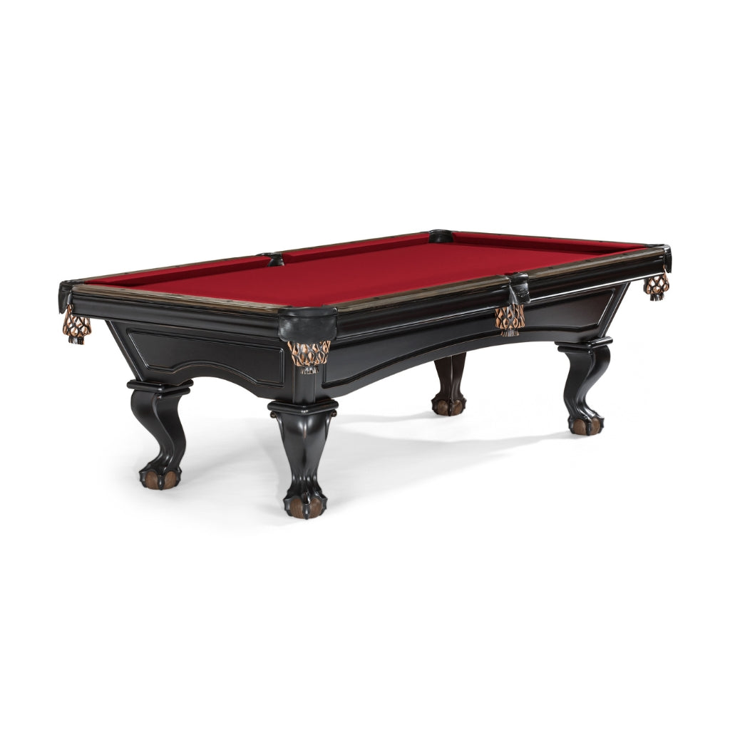 Brunswick Glenwood 8' Matte Black Pool Table Talon legs in McIntosh - Game Room Spot