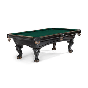 Brunswick Glenwood 8' Matte Black Pool Table Talon legs in Timberline - Game Room Spot