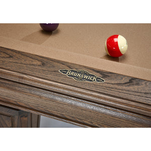 Brunswick Glenwood 8' Pool Table detail logo - Game Room Spot
