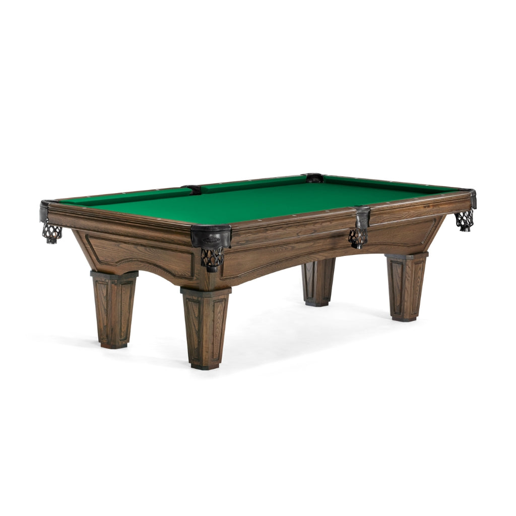 Brunswick Glenwood Coffee Pool Table Tapered in Brunswick Green - Game Room Spot