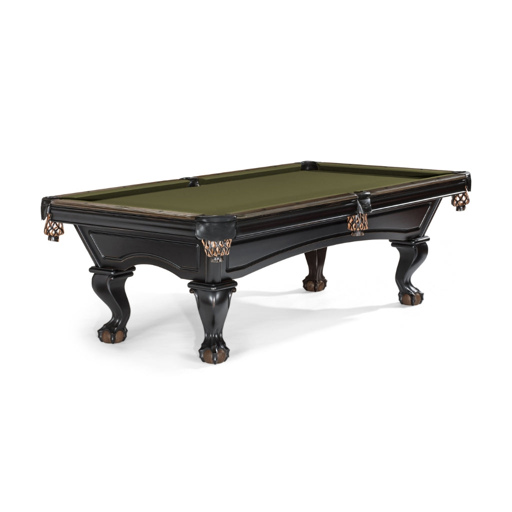 Brunswick Glenwood Matte Black Pool Table Talon in Olive - Game Room Spot