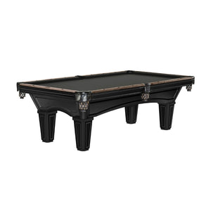Brunswick Glenwood Matte Black Pool Table Tapered in Charcoal - Game Room Spot