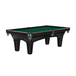 Brunswick Glenwood Matte Black Pool Table Tapered in Timberline - Game Room Spot