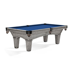Brunswick Glenwood 8' Rustic Grey Pool Table Tapered in Oceanside - Game Room Spot