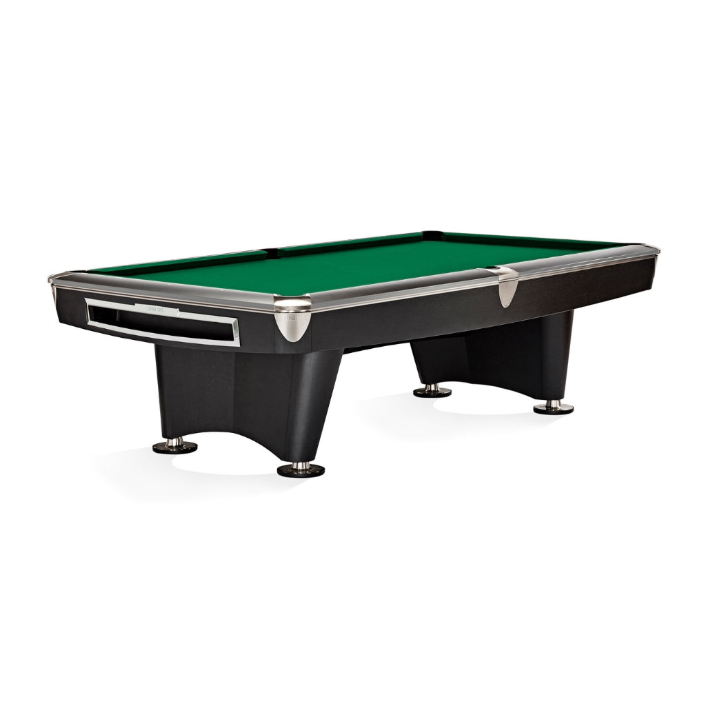 Brunswick Billiards Gold Crown VI Pool Table Matte Black in Brunswick Green - Game Room Spot