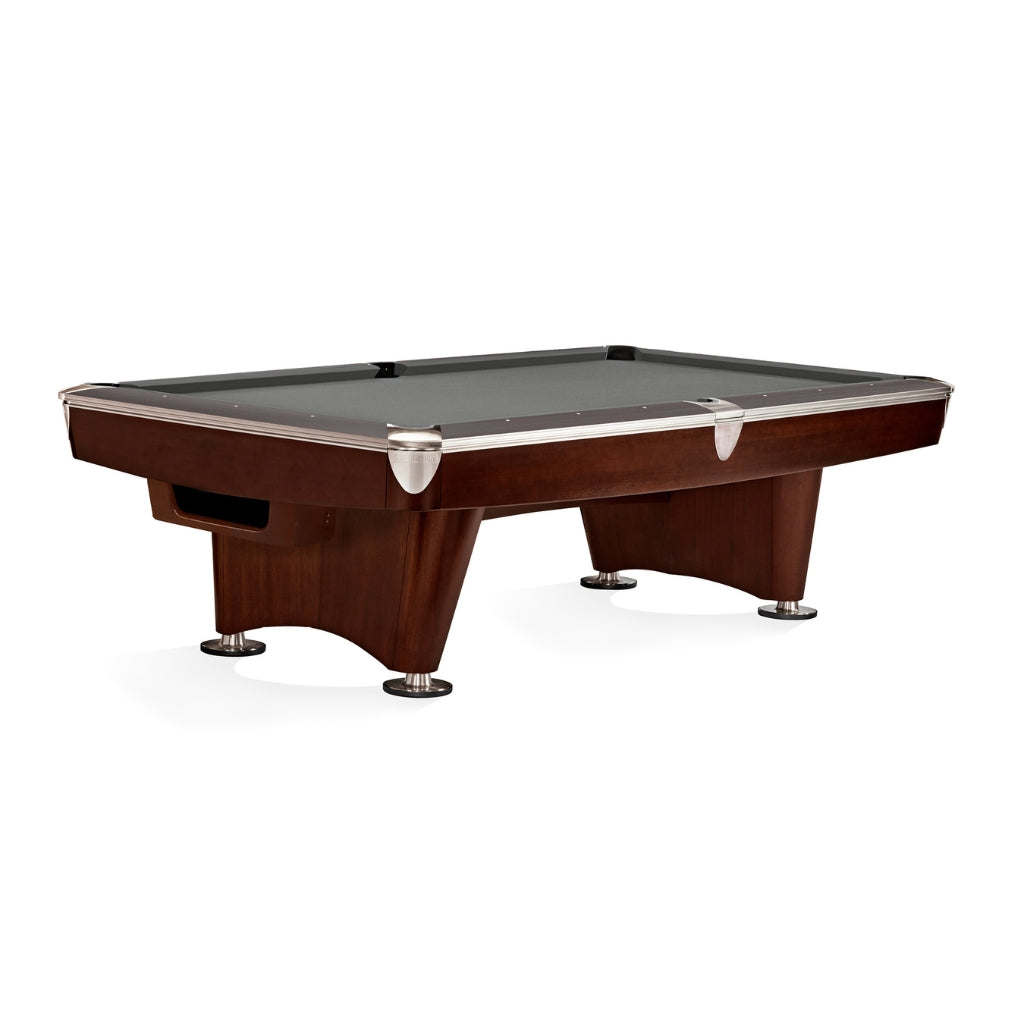 Brunswick Gold Crown VI 8' Pool Table Gully in Gun Metal Grey - Game Room Spot