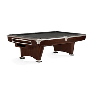 Brunswick Gold Crown VI 9' Pool Table Gully in Charcoal Grey - Game Room Spot