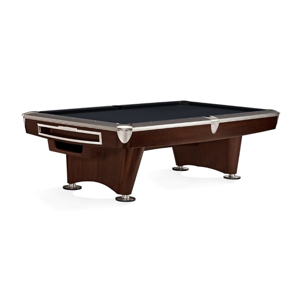Brunswick Gold Crown VI 9' Pool Table Gully in Ebony - Game Room Spot