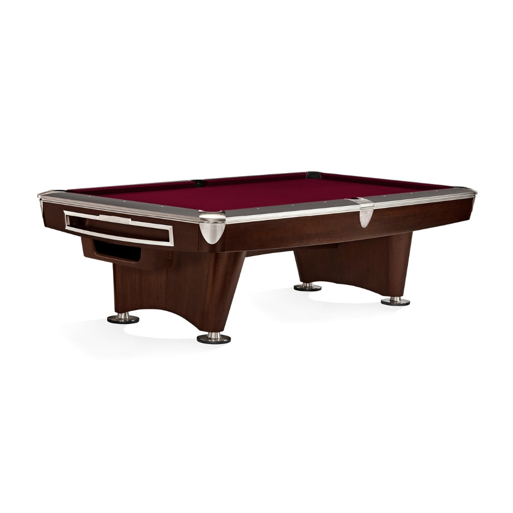 Brunswick Gold Crown VI 9' Pool Table Gully in Merlot - Game Room Spot