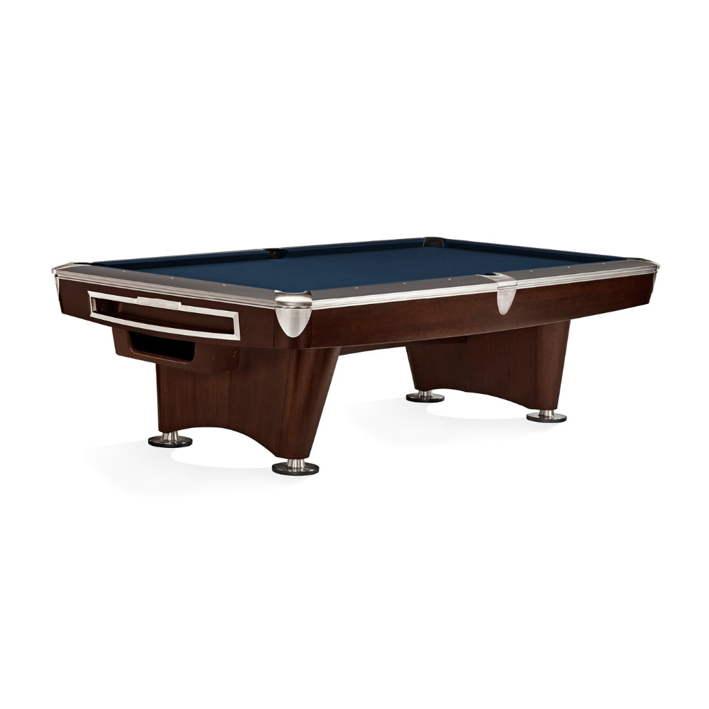 Brunswick Gold Crown VI 9' Pool Table Gully in Regatta Blue - Game Room Spot