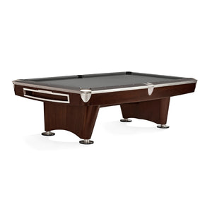 Brunswick Gold Crown VI 9' Pool Table in Gun Metal Grey - Game Room Spot