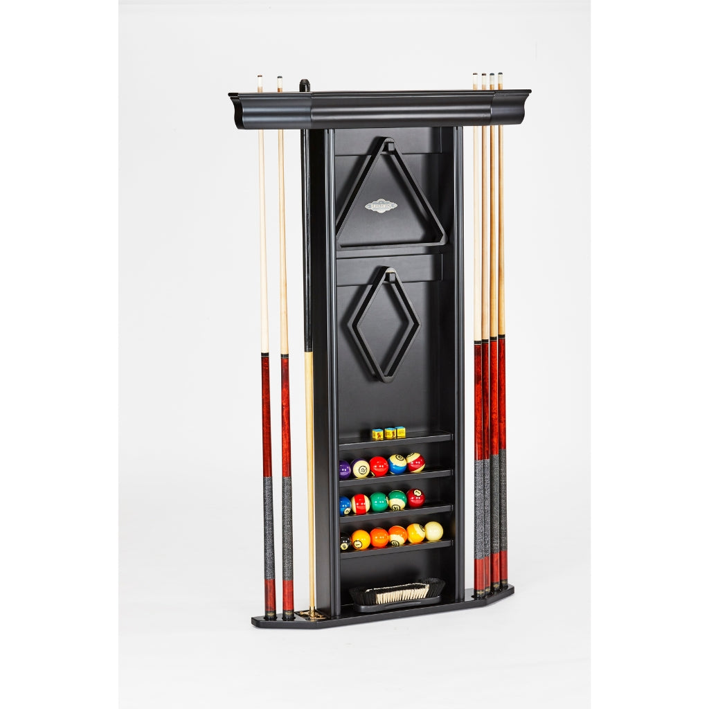 Brunswick Heritage Wall Cue Rack Matte Black - Game Room Spot