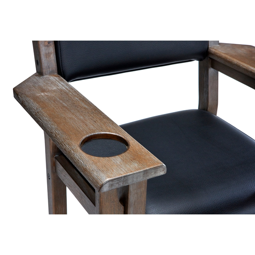 Brunswick Traditional Players Chair Nutmeg closeup - Game Room Spot
