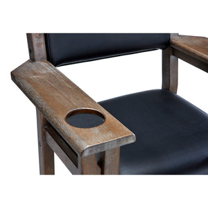 Brunswick Traditional Players Chair Nutmeg closeup - Game Room Spot