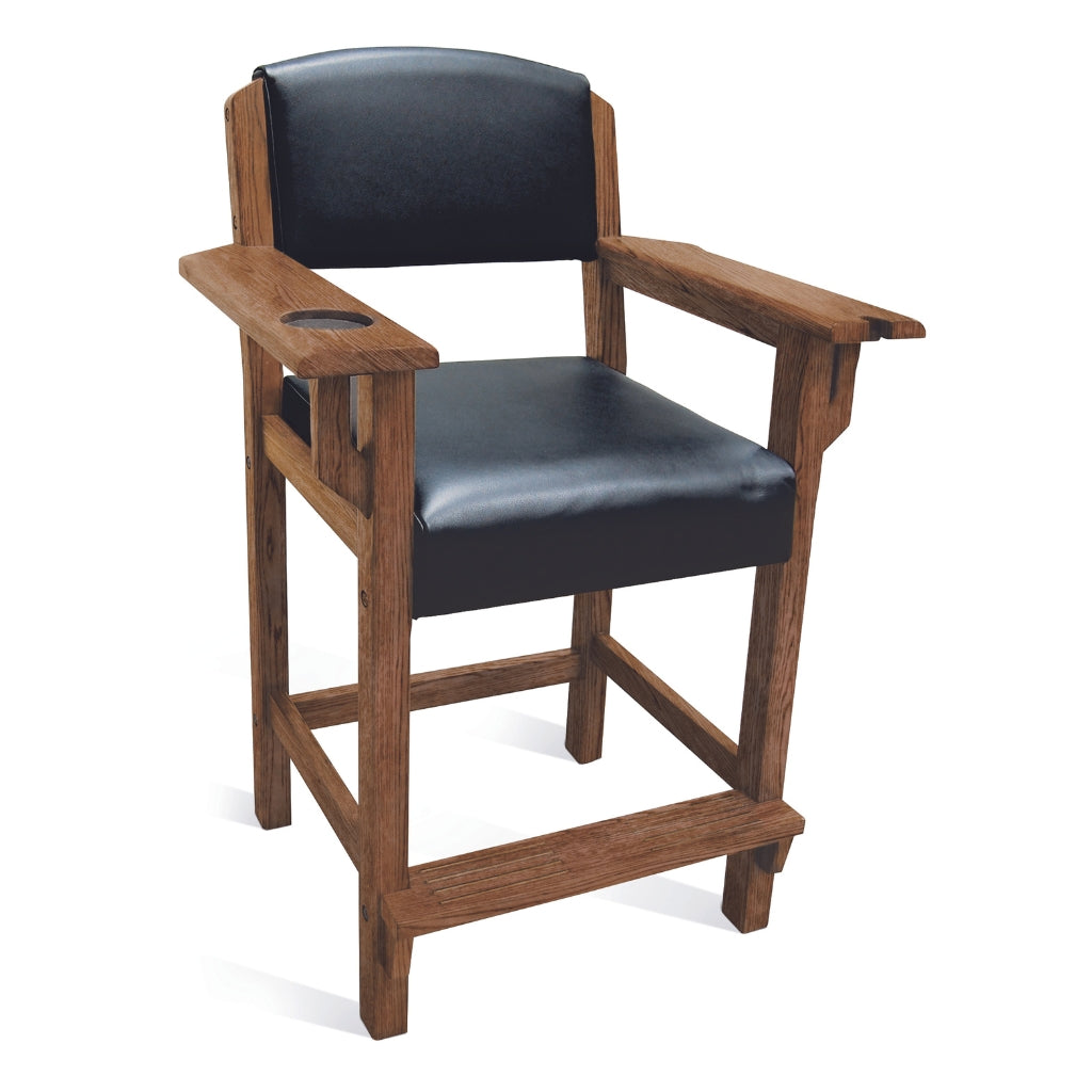 Brunswick Traditional Players Chair Rustic Dark Brown - Game Room Spot
