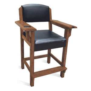 Brunswick Traditional Players Chair Rustic Dark Brown - Game Room Spot