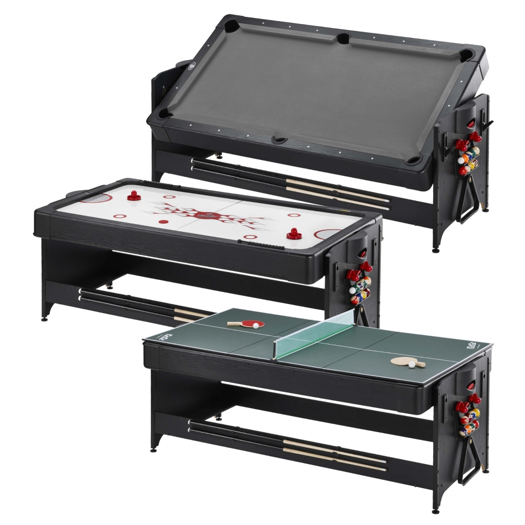 Fat Cat Original 3-in-1 Pockey Multi-Game Table in Grey - Game Room Spot