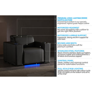 Valencia Barcelona Grand Ultimate Luxury Edition Home Theater Seating Features - Game Room Spot