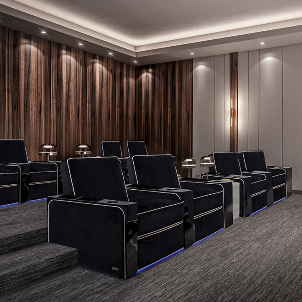 Valencia Naples Elegance Home Theater Seating Display - Game Room Spot
