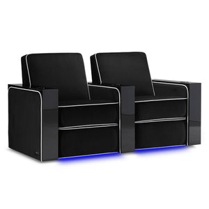 Valencia Naples Elegance Home Theater Seating Row of 2 - Game Room Spot