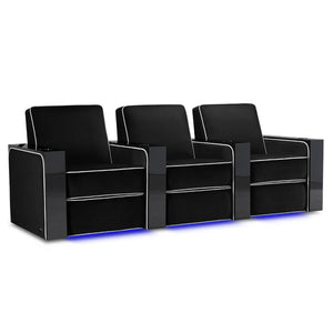 Valencia Naples Elegance Home Theater Seating Row of 3 - Game Room Spot