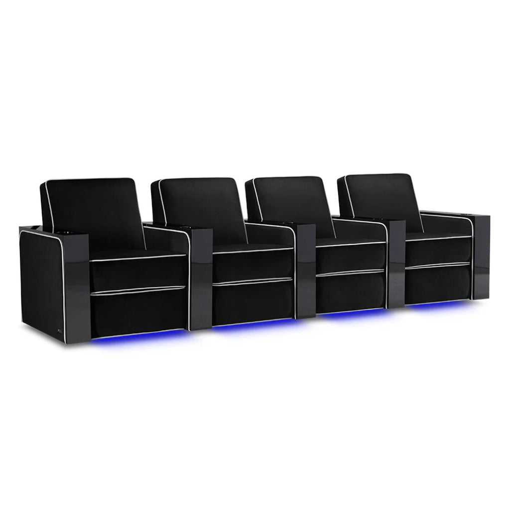 Valencia Naples Elegance Home Theater Seating Row of 4 - Game Room Spot