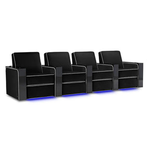 Valencia Naples Elegance Home Theater Seating Row of 4 - Game Room Spot