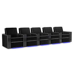 Valencia Naples Elegance Home Theater Seating Row of 5 - Game Room Spot