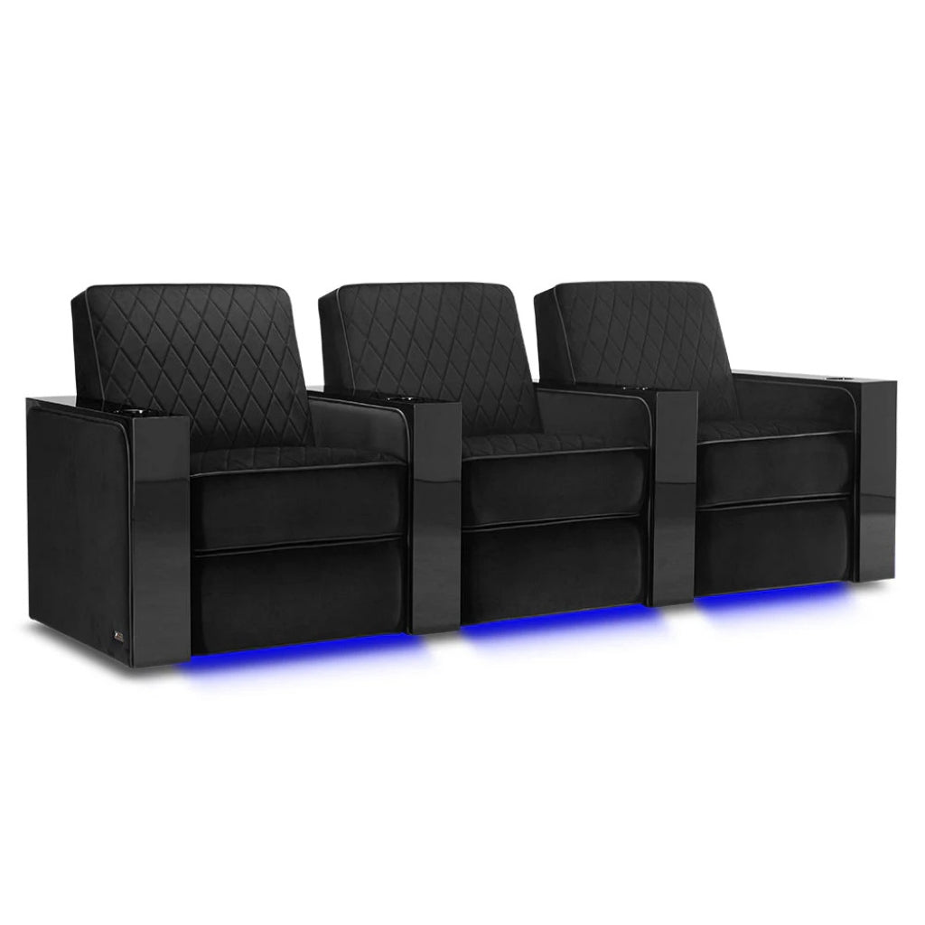 Valencia Naples Prestige Home Theater Seating Row of 3 - Game Room Spot
