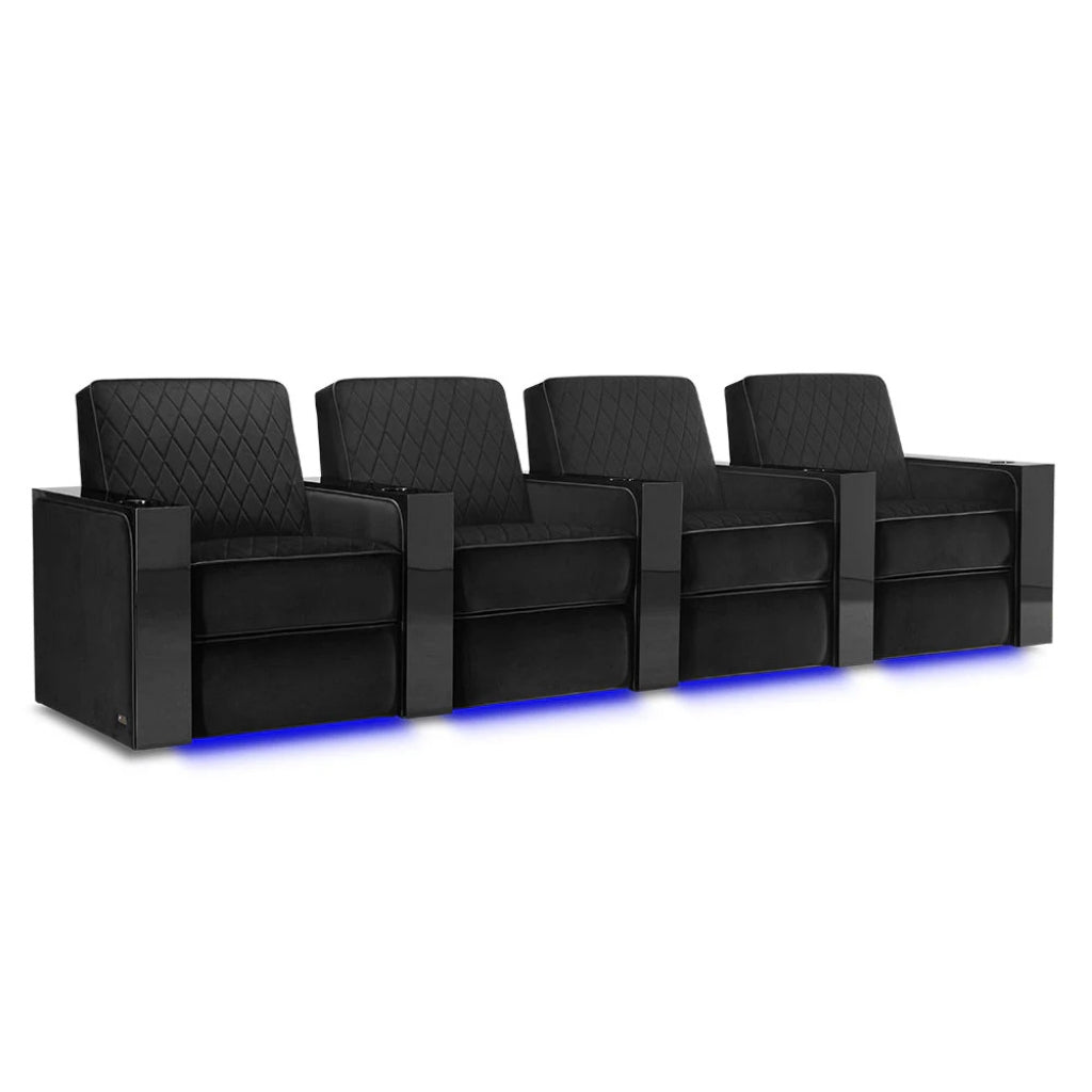 Valencia Naples Prestige Home Theater Seating Row of 4 - Game Room Spot