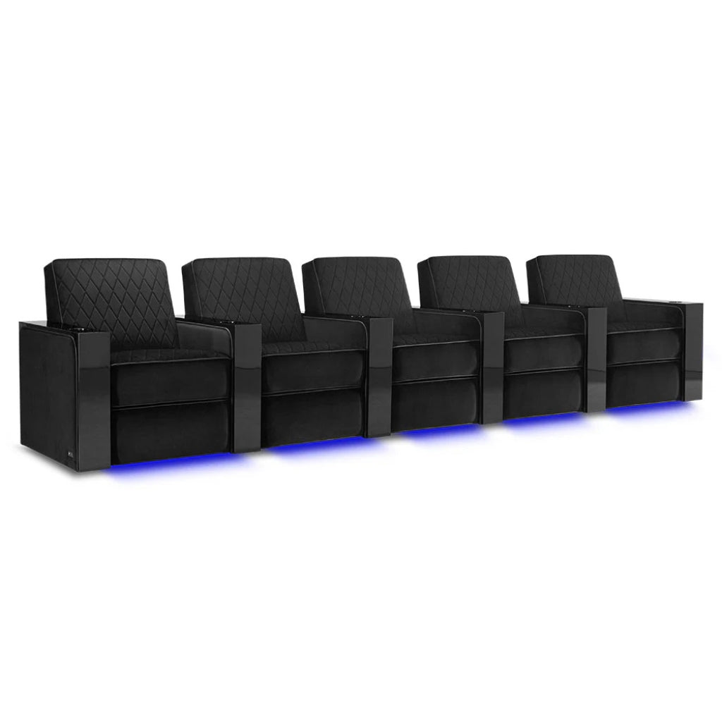 Valencia Naples Prestige Home Theater Seating Row of 5 - Game Room Spot