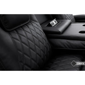 Valencia Oslo Luxury Console Edition Home Theater Seating Diamond Stitching - Game Room Spot