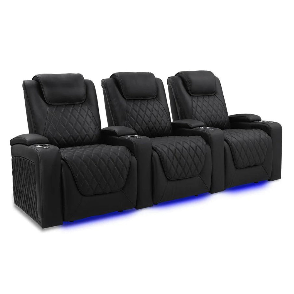 Valencia Oslo Luxury Home Theater Seating Row of 3 - Game Room Spot