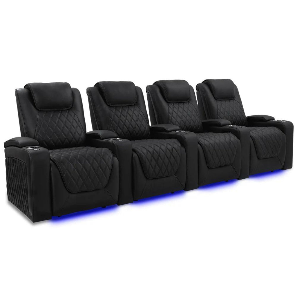 Valencia Oslo Luxury Home Theater Seating Row of 4 - Game Room Spot