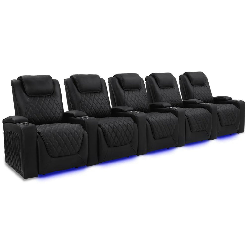 Valencia Oslo Luxury Home Theater Seating Row of 5 - Game Room Spot