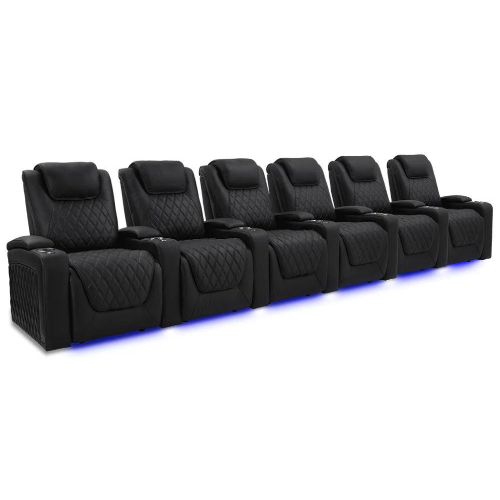 Valencia Oslo Luxury Home Theater Seating Row of 6 - Game Room Spot