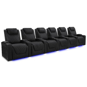 Valencia Oslo Luxury Home Theater Seating Row of 6 - Game Room Spot