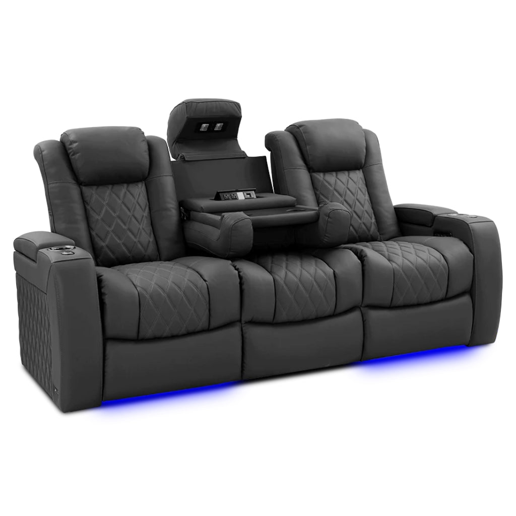 Valencia Tuscany Luxury Console Edition Home Theater Seating Graphite - Game Room Spot