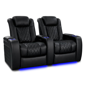 Valencia Tuscany Heat & Massage Home Theater Seating Row of 2 - Game Room Spot