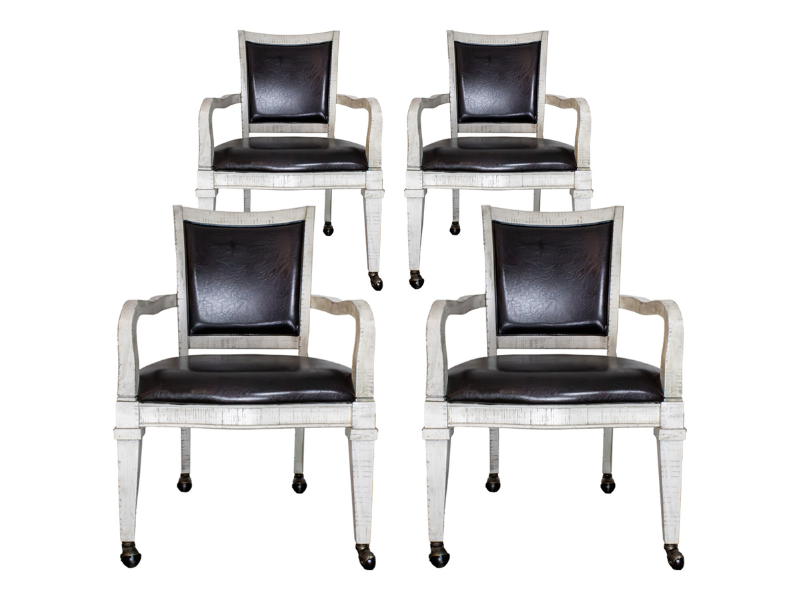 Hathaway Montecito 48" Poker Table and Dining Top with 4 Arm Chairs