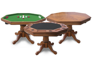 Hathaway Kingston 48" Poker Table Combo Set in Oak