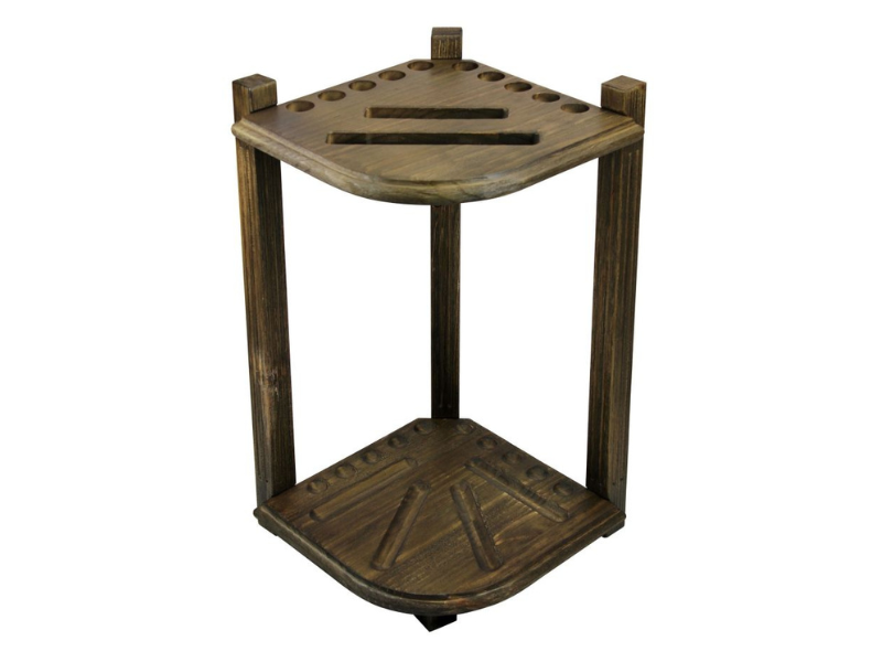 Imperial Double Thick Corner Cue Rack in Desert Chestnut