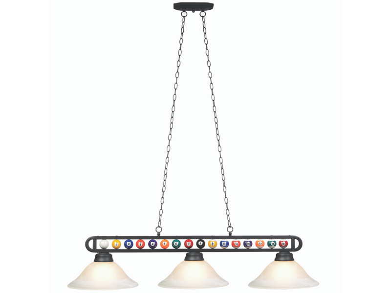 RAM Game Room 55" MB/White Billiard Ball Fixture