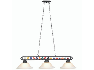 RAM Game Room 55" MB/White Billiard Ball Fixture