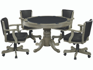RAM Game Room 48" Game Table Set with 4 Swivel Game Chairs