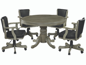 RAM Game Room 48" Game Table Set with 4 Swivel Game Chairs