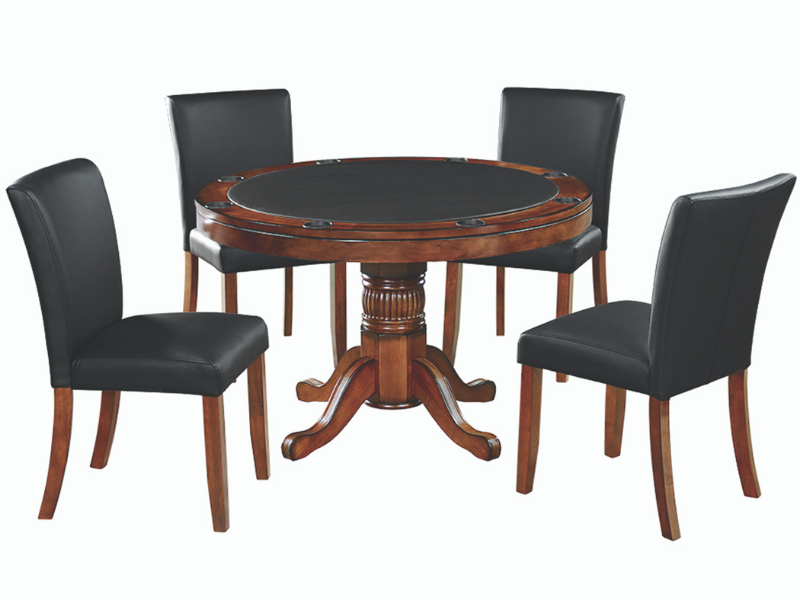 RAM Game Room 48" Game Table Set with 4 Game/Dining Chairs