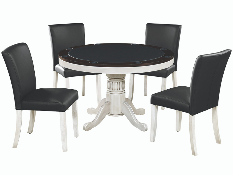 RAM Game Room 48" Game Table Set with 4 Game/Dining Chairs