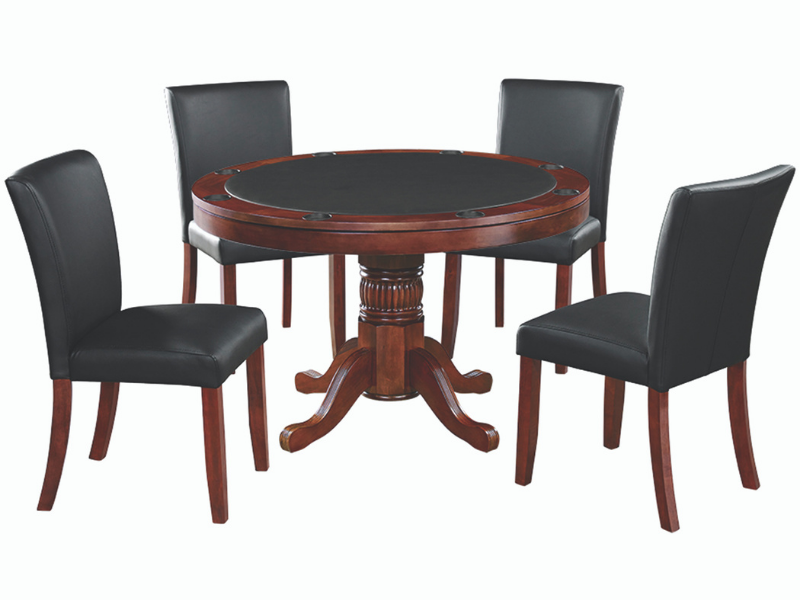 RAM Game Room 48" Game Table Set with 4 Game/Dining Chairs