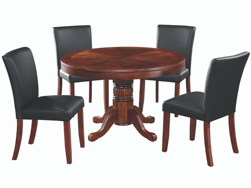 RAM Game Room 48" Game Table Set with 4 Game/Dining Chairs